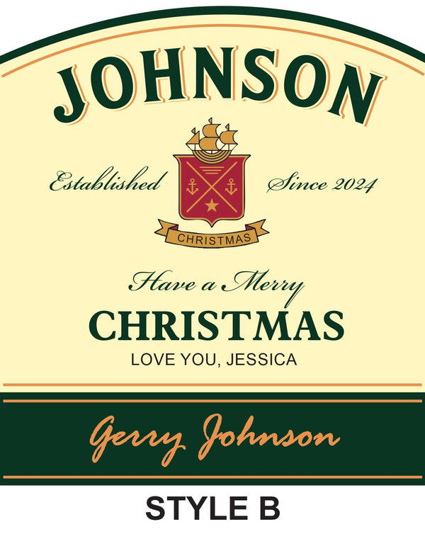 Jameson Whiskey Custom Christmas Gift label - Labelyourlife