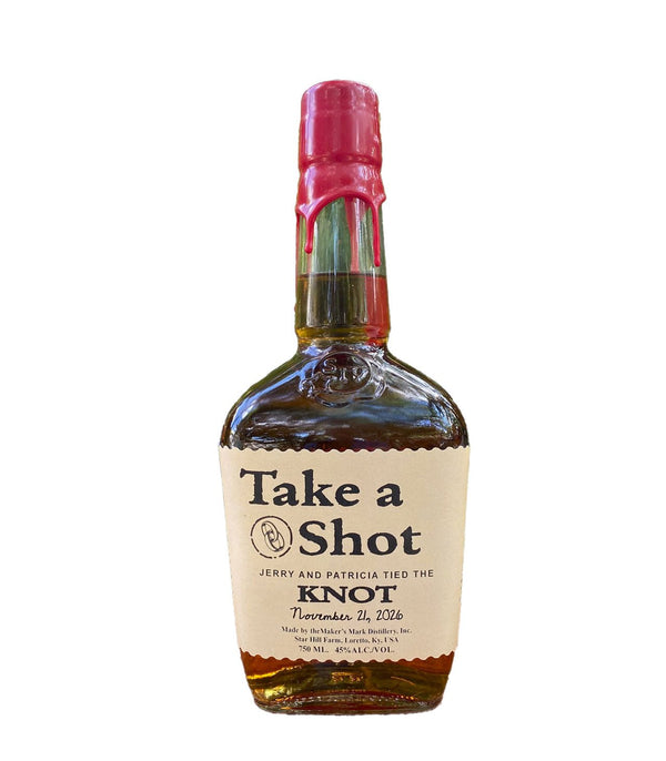 Maker's Mark Bourbon personalized wedding labels - Labelyourlife