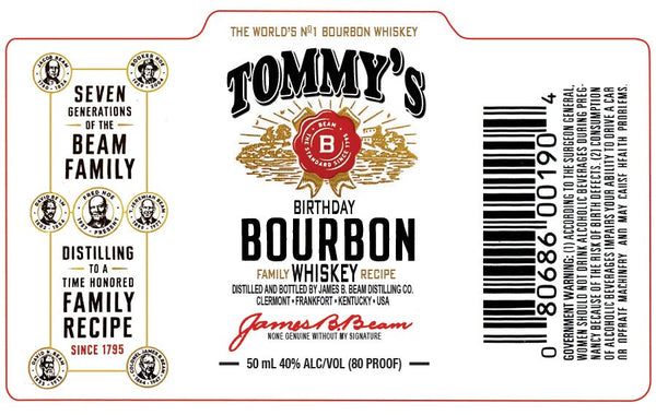 Personalized Jim Beam birthday shot labels - Labelyourlife