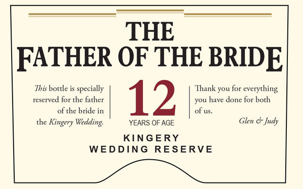 Wedding Gift Father of the Bride personalized Glenlivet Whisky labels - Labelyourlife