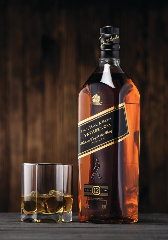 Father's Day gift label for Johnnie Walker Black