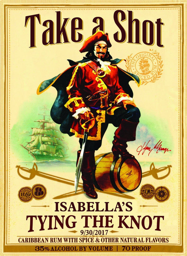 Bachelorette Party Captain Morgan style 750 mL labels - Labelyourlife