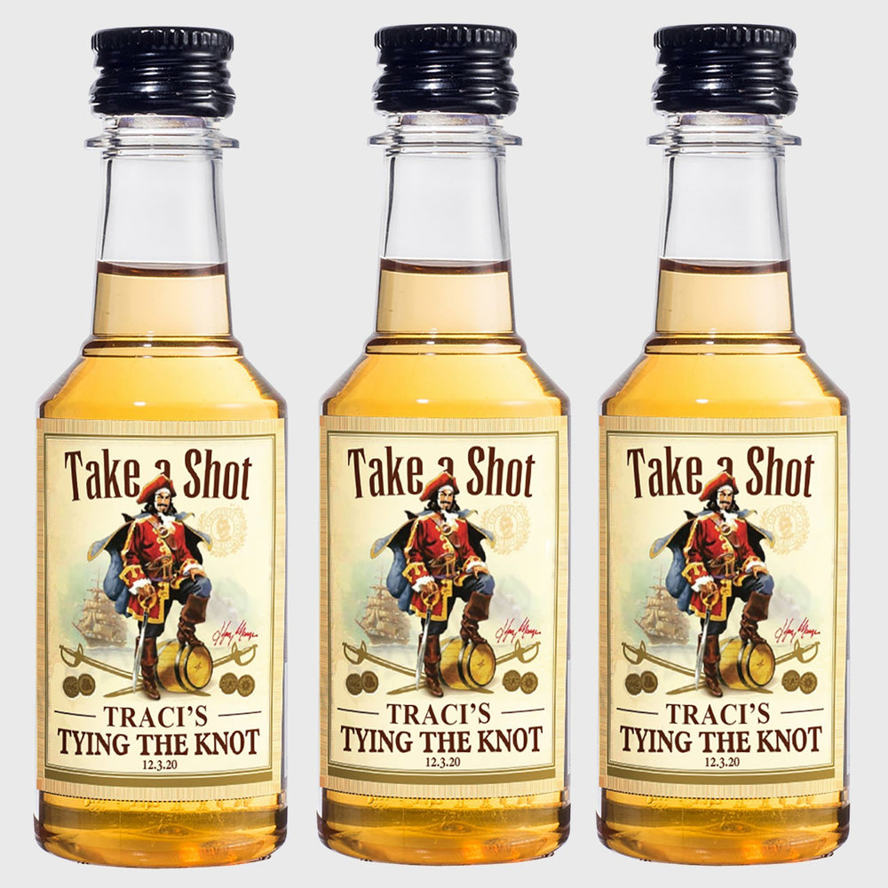 Bachelorette Party Favor Captain Morgan style custom labels