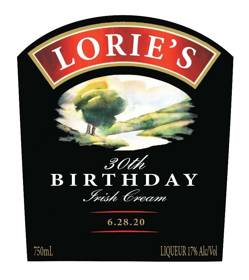 Baileys Irish Creamstyle personalized birthday labels Labelyourlife