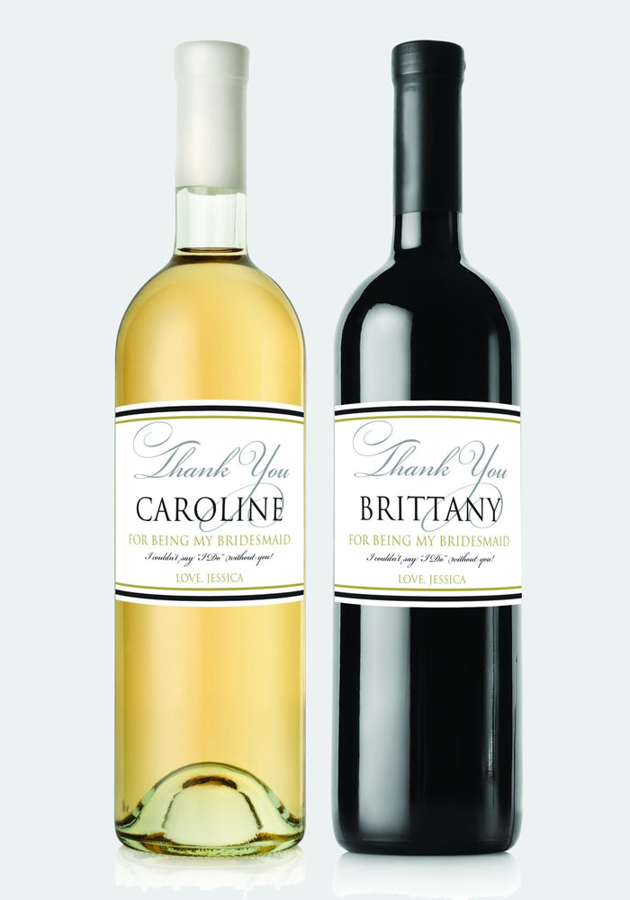 Bridesmaid Wine labels