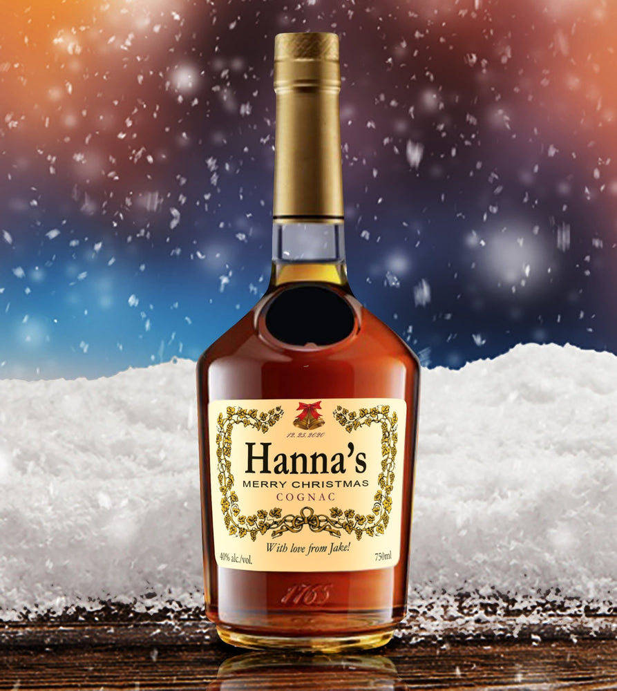Custom Hennessy Label Christmas Gift