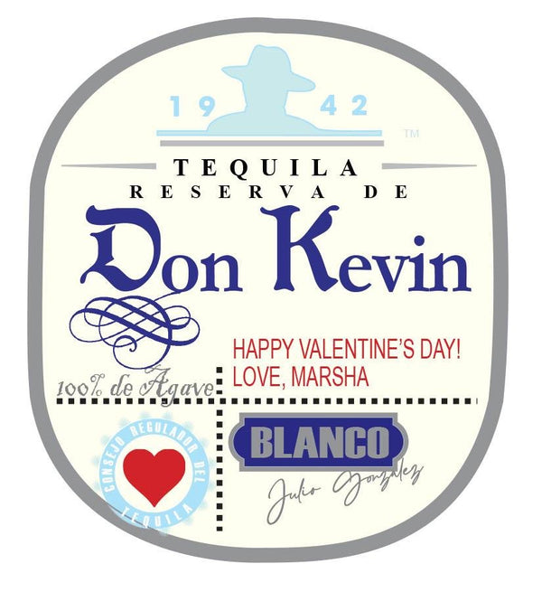 Don Julio Tequila Valentine's personalized bottle label - Labelyourlife
