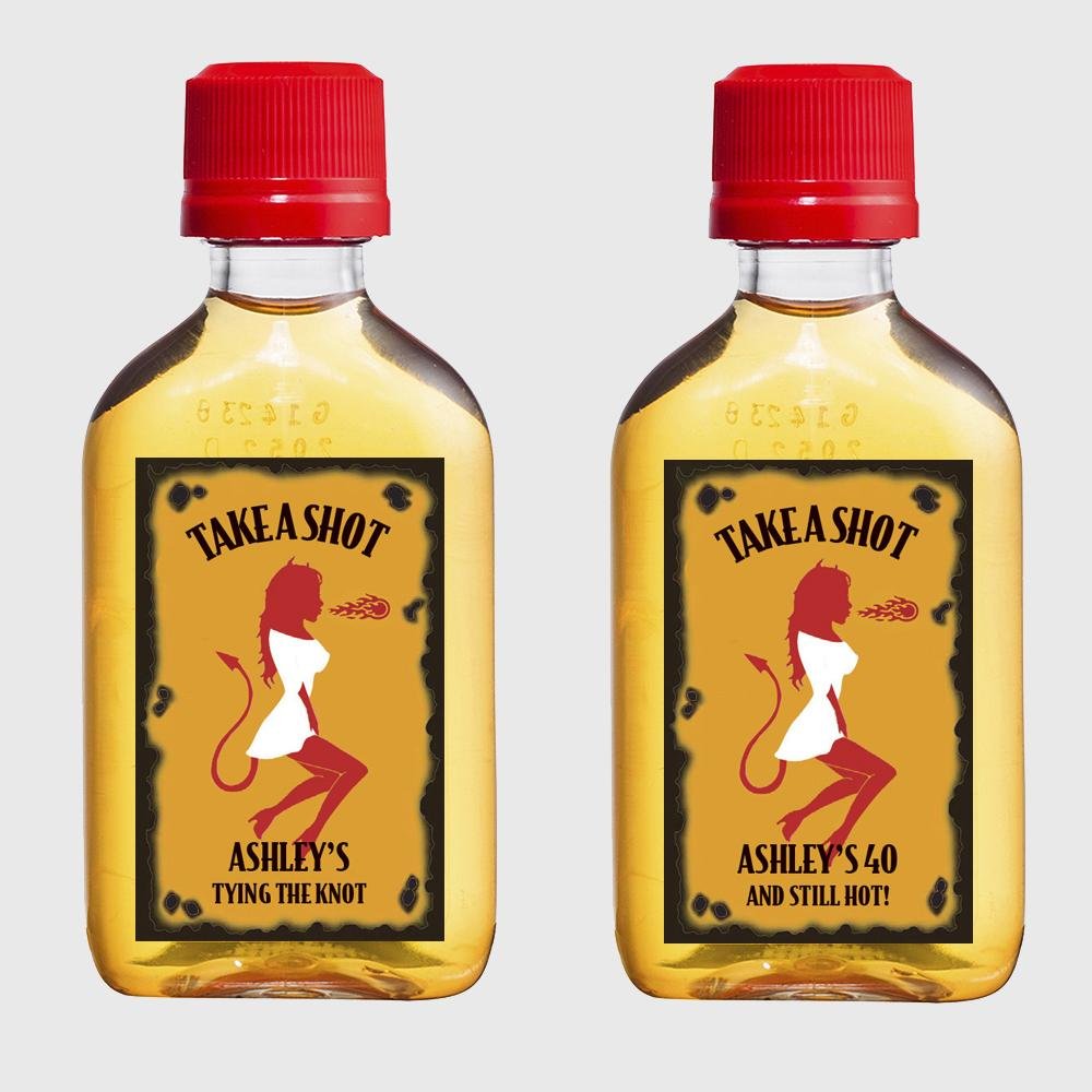 Fireball label for Bachelorette or Birthday "Vixen" party favors