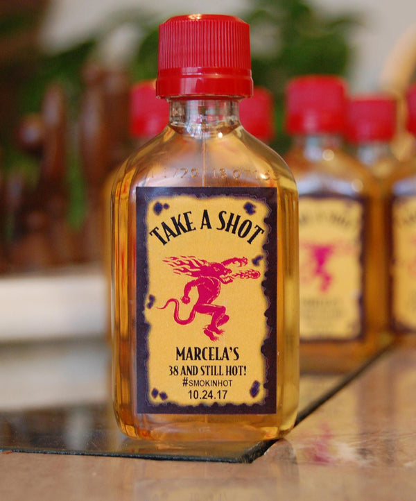 Fireball labels Birthday Party Favors - Labelyourlife