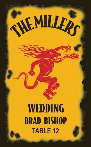 Fireball labels for Escort Cards/Personalized Wedding Favors - Labelyourlife