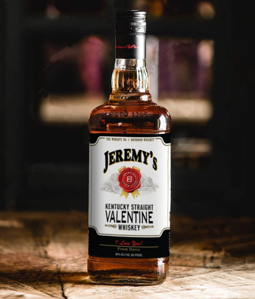 Jim Beam Bourbon Personalized Valentine's Day Labels