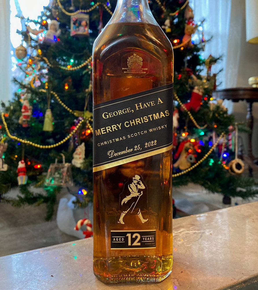 Johnnie Walker Custom Christmas Gift Labels