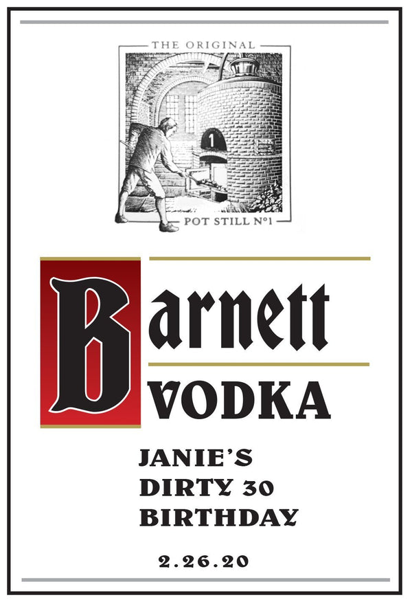 Personalized Ketel One vodka birthday label - Labelyourlife