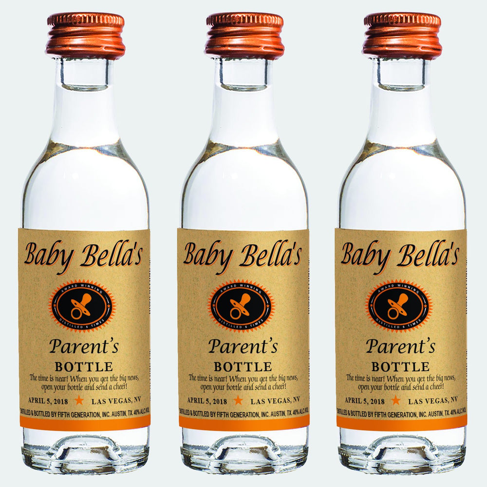 Tito's vodka Baby Shower favor labels