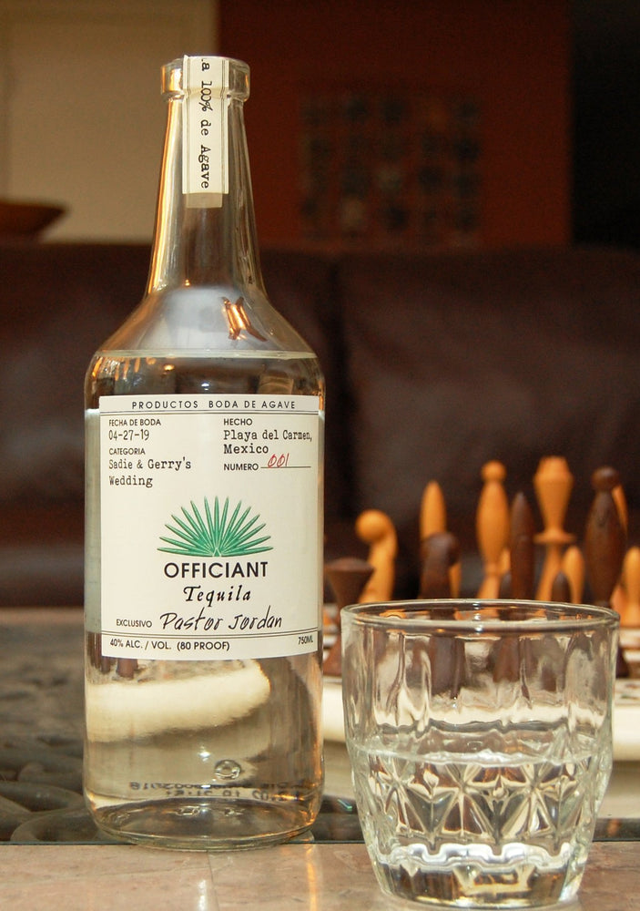 Wedding Officiant gift personalized Casamigos Tequila label