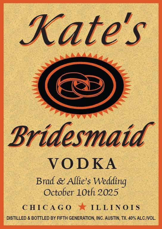 Bridesmaid gift Tito's vodka personalized label - Labelyourlife