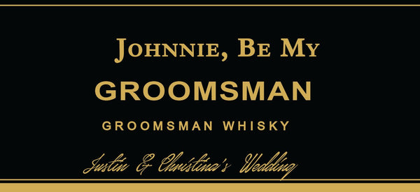 Groomsman gift label for Johnnie Walker Black - Labelyourlife