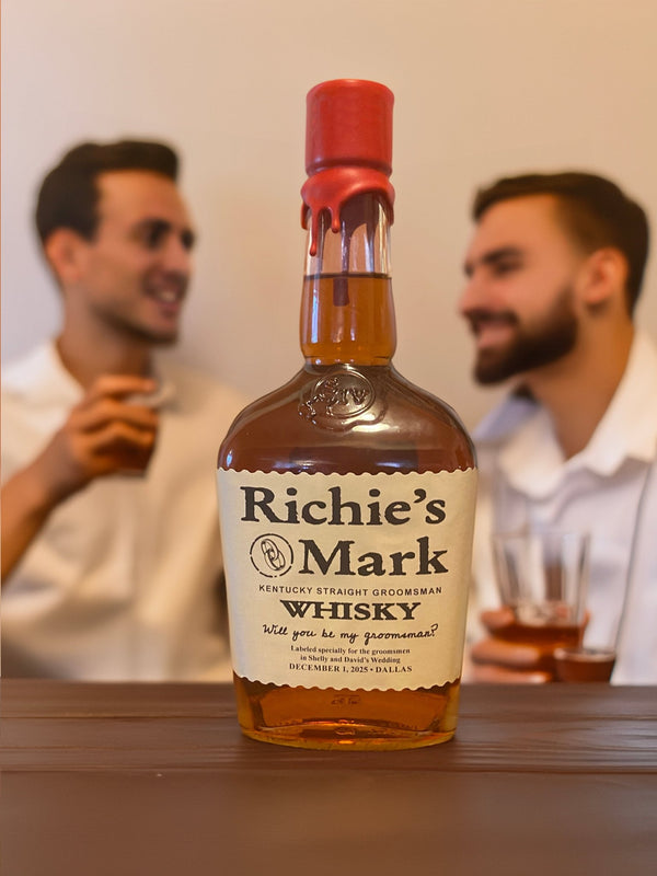 Groomsman Maker's Mark Bourbon label - Labelyourlife