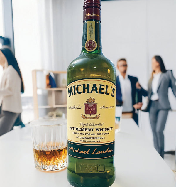 Jameson Irish Whiskey Personalized Retirement Gift Labels - Labelyourlife
