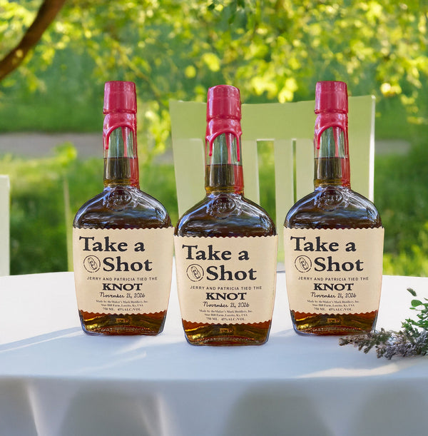Maker's Mark Bourbon personalized wedding labels - Labelyourlife
