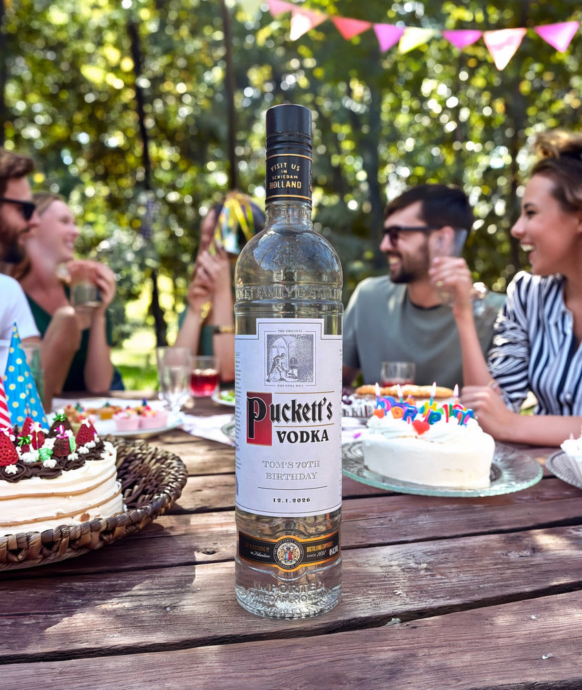Personalized Ketel One vodka birthday label