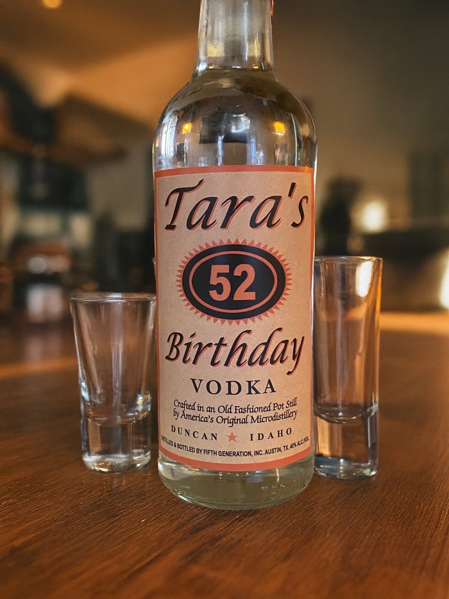 Tito's vodka style personalized birthday gift labels | Labelyourlife