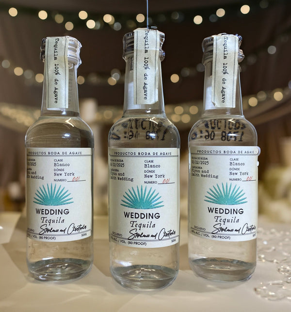 Wedding Favors Casamigos style shot labels - Labelyourlife