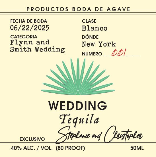 Wedding Favors Casamigos style shot labels - Labelyourlife