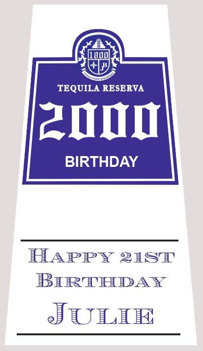 1800 Tequila Personalized Birthday Party Favors