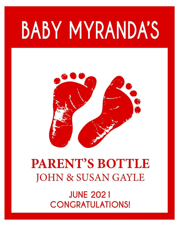 Baby Shower Wine Label - Labelyourlife