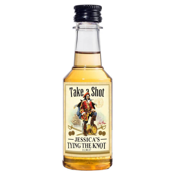 Bachelorette Party Favor Captain Morgan style custom labels - Labelyourlife