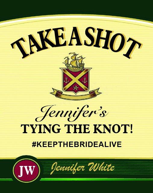 Bachelorette Party or Bridal Shower Favor - Set of Personalized Jameson style shot bottle labels - Labelyourlife