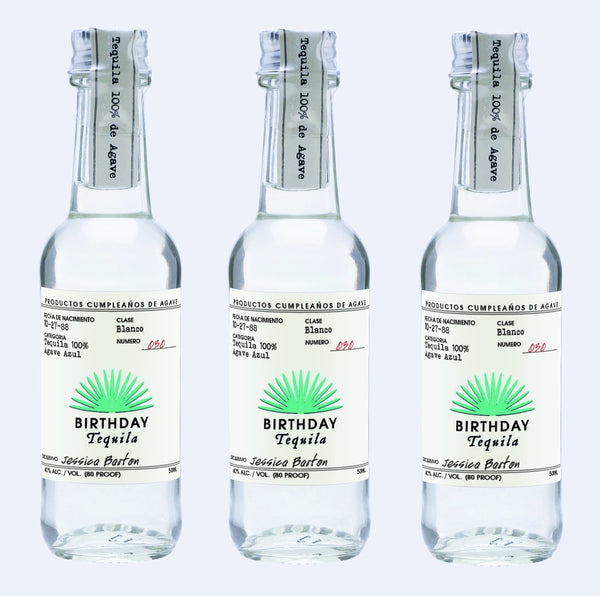 Birthday Favors - Customized Casamigos style labels for 50mL shot bottles - Labelyourlife