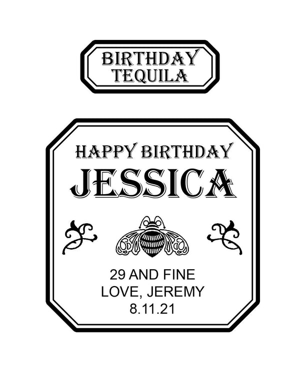 Birthday personalized Patron label - Labelyourlife
