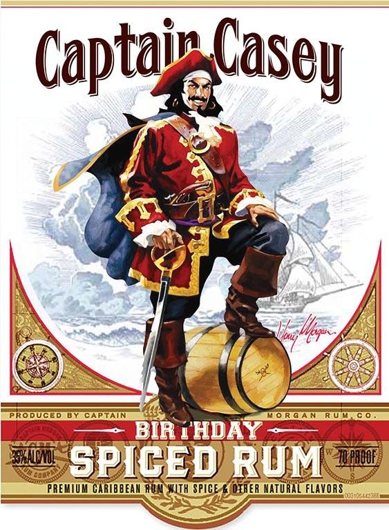 Captain Morgan rum personalized birthday gift labels - Labelyourlife