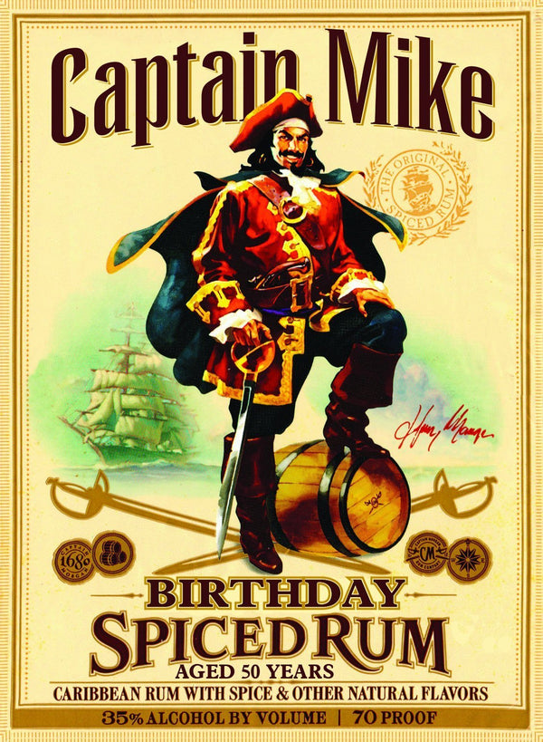 Captain Morgan rum personalized birthday gift labels - Labelyourlife