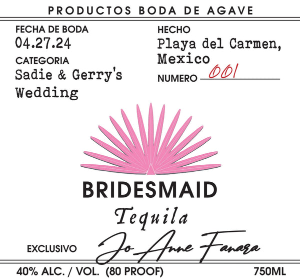 Casamigos tequila bridesmaid gift label - Labelyourlife