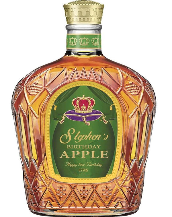 Crown Royal Apple Whisky personalized birthday labels - Labelyourlife