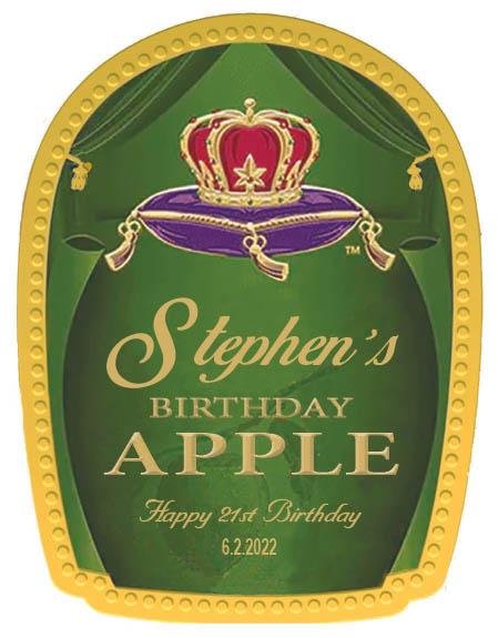 Crown Royal Apple Whisky personalized birthday labels - Labelyourlife