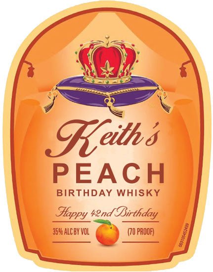 Crown Royal Peach Whisky personalized birthday labels - Labelyourlife