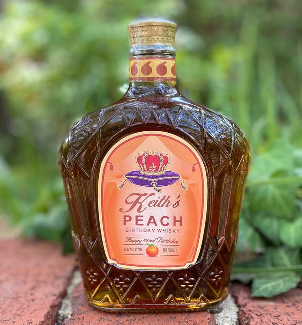 Crown Royal Peach Whisky personalized birthday labels - Labelyourlife