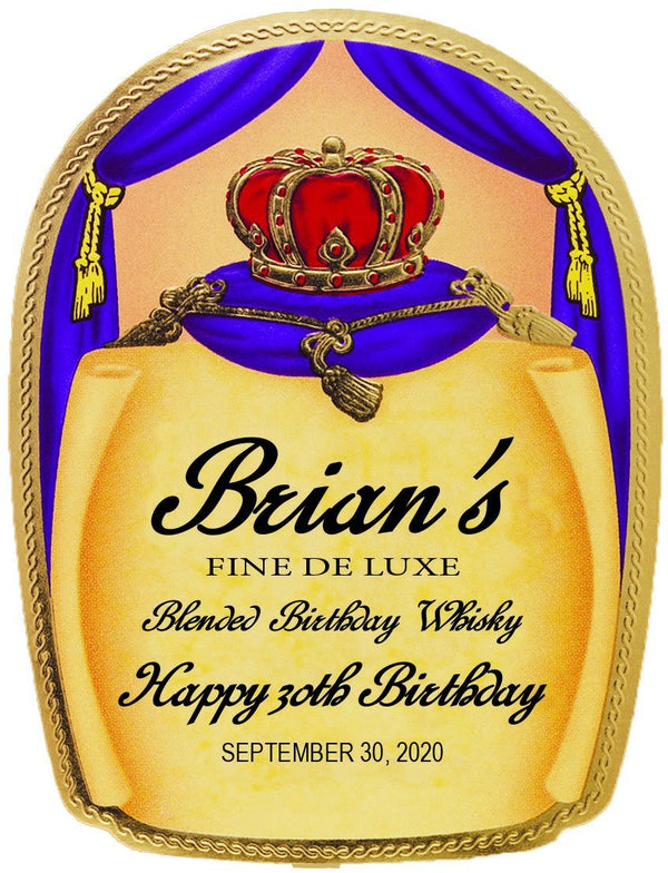 Crown Royal Whisky personalized birthday labels - Labelyourlife