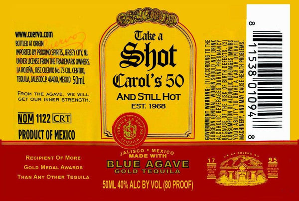 Cuervo Gold Birthday Party Favor labels - Labelyourlife
