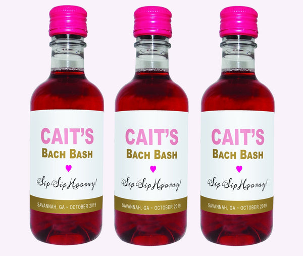 Custom Mini Champagne or Wine Labels for Bridal Showers or Bachelorette Parties - Labelyourlife
