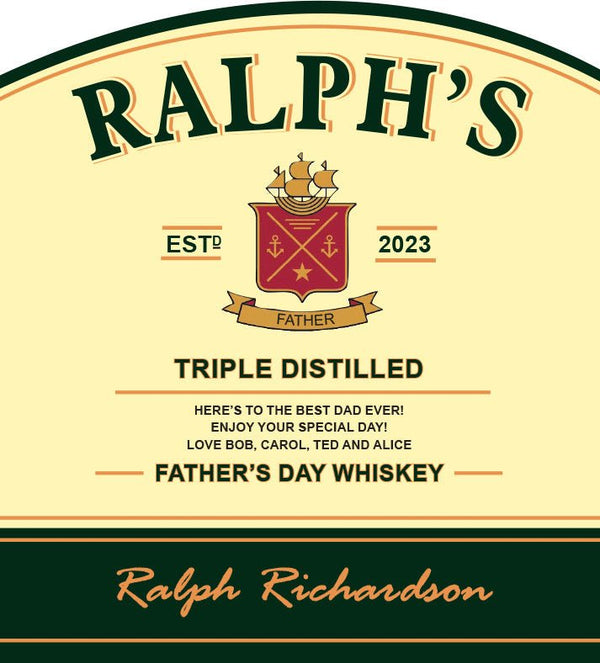 Father's Day personalized Jameson Irish Whiskey label - Labelyourlife