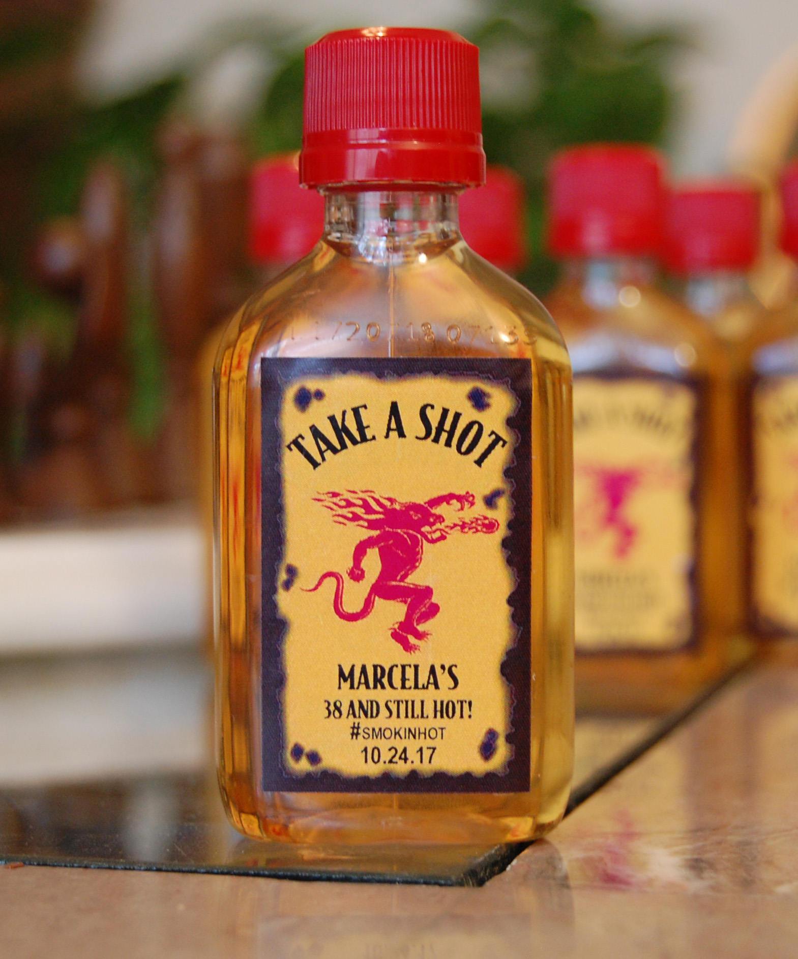 Fireball Bottle Label