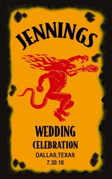 Fireball labels for Personalized Wedding Favors - Labelyourlife