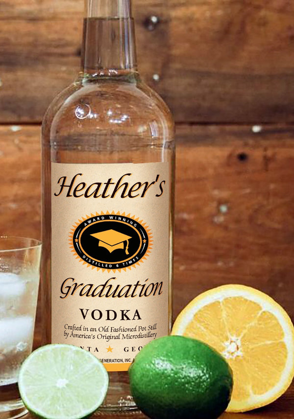 Graduation Vodka labels - Tito's style - Labelyourlife
