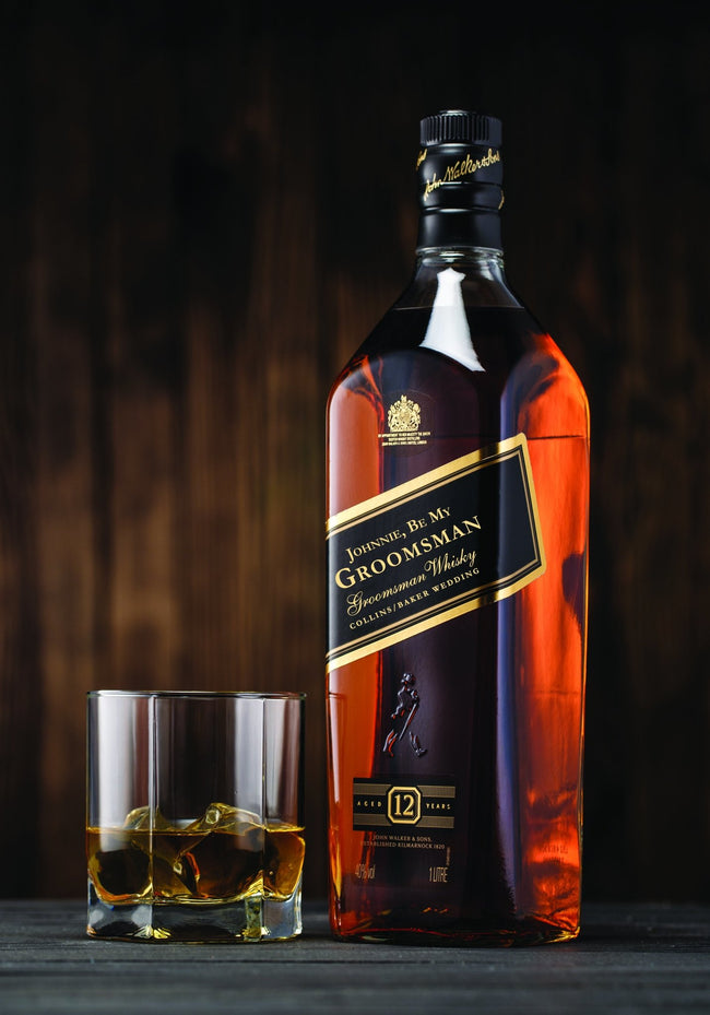 Groomsman gift label for Johnnie Walker Black | Labelyourlife