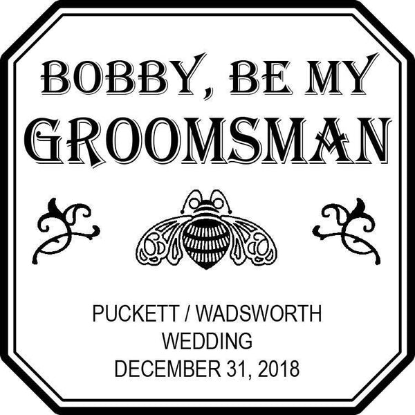 Groomsman gift labels for Patron tequila - Labelyourlife
